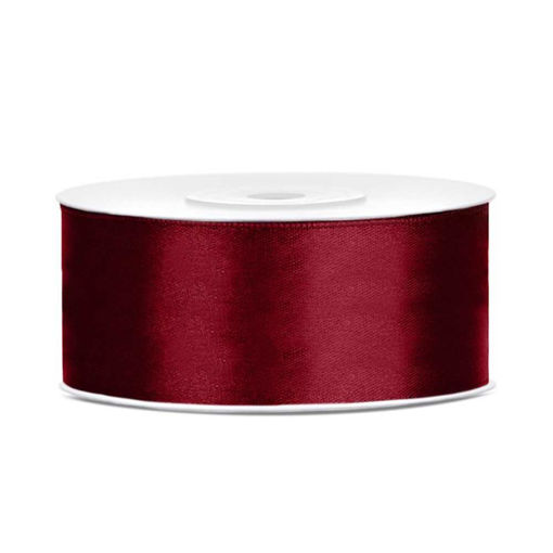 Picture of SATIN RIBBON DEEP RED 25MM PER METRE